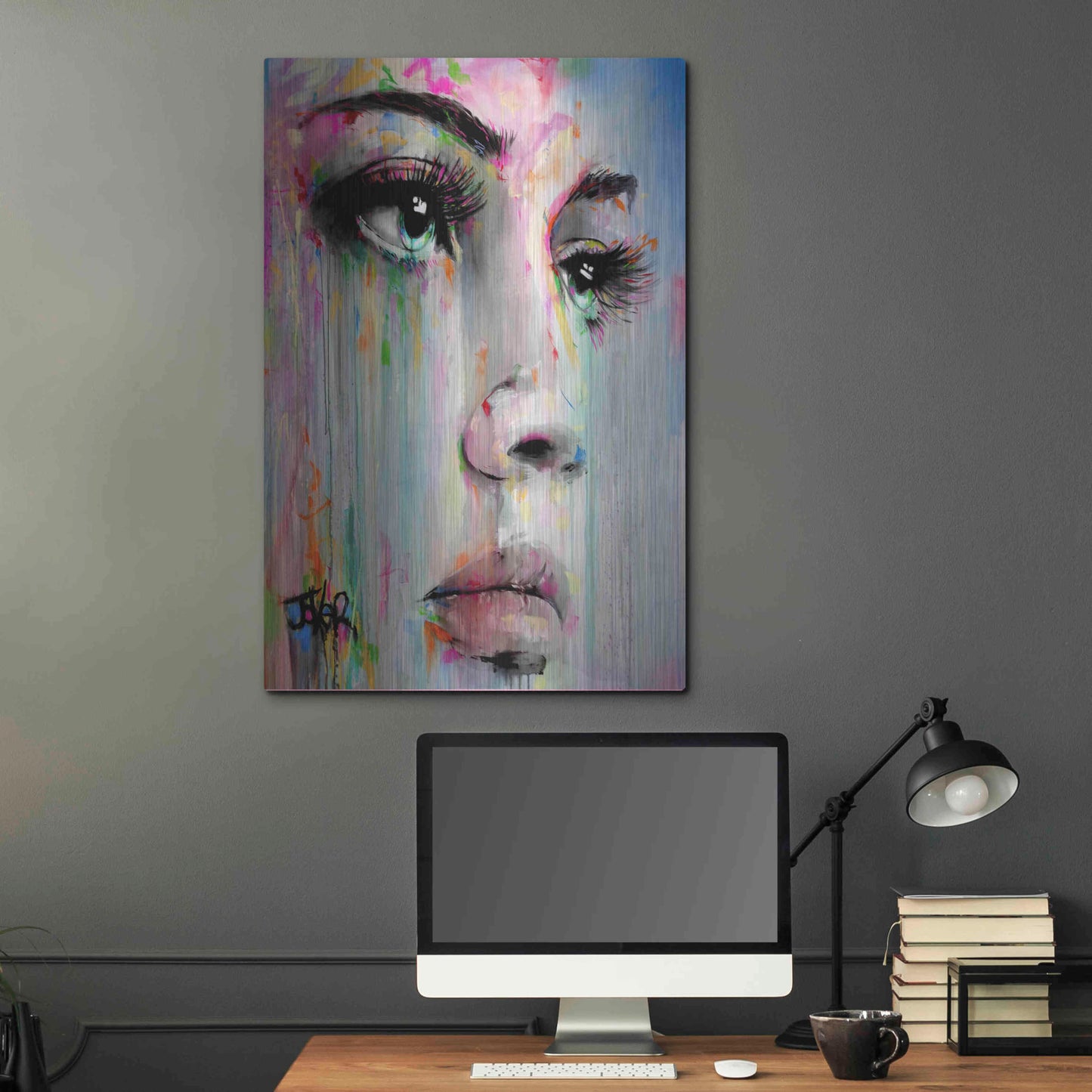 Luxe Metal Art 'Home' by Loui Jover, Metal Wall Art,24x36