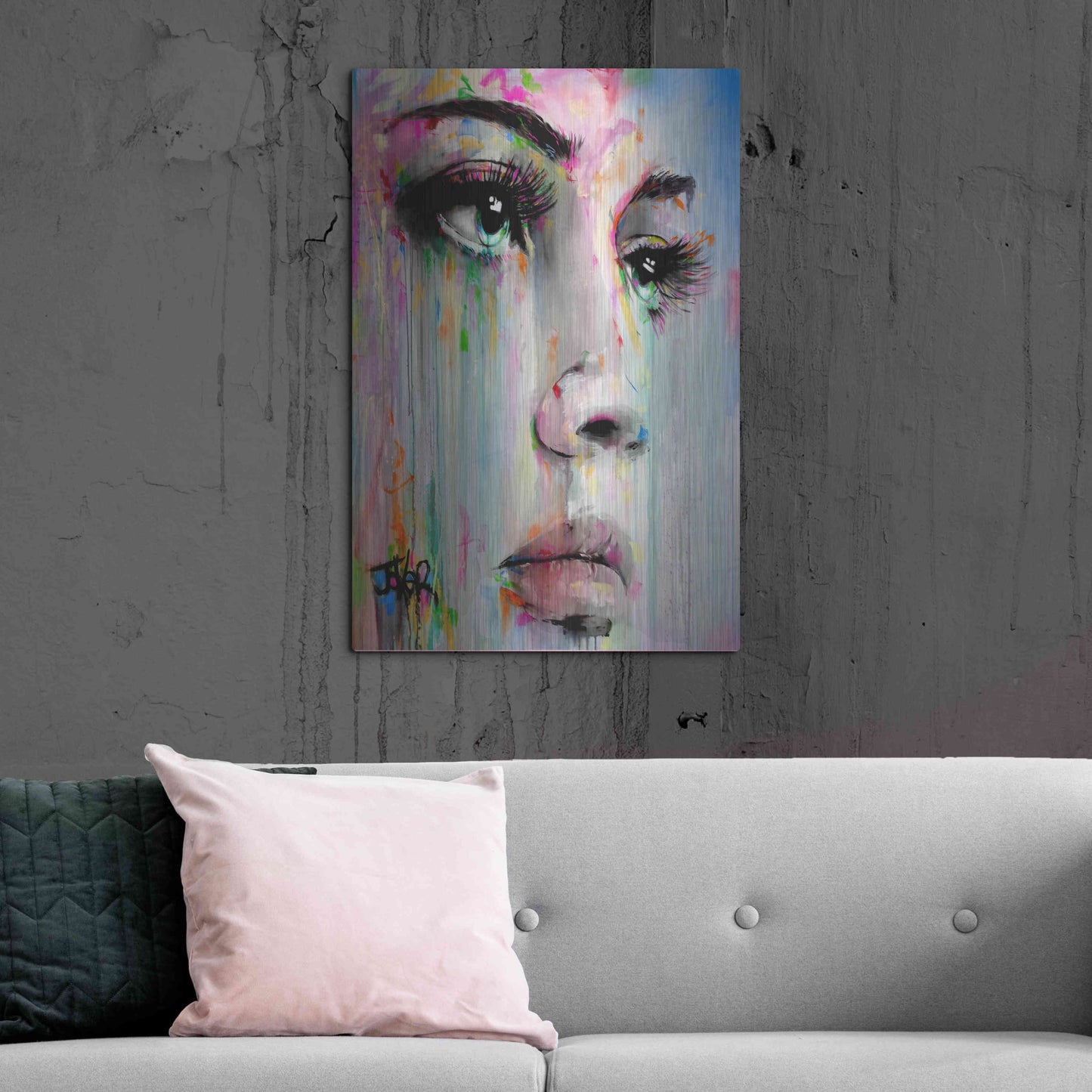 Luxe Metal Art 'Home' by Loui Jover, Metal Wall Art,24x36