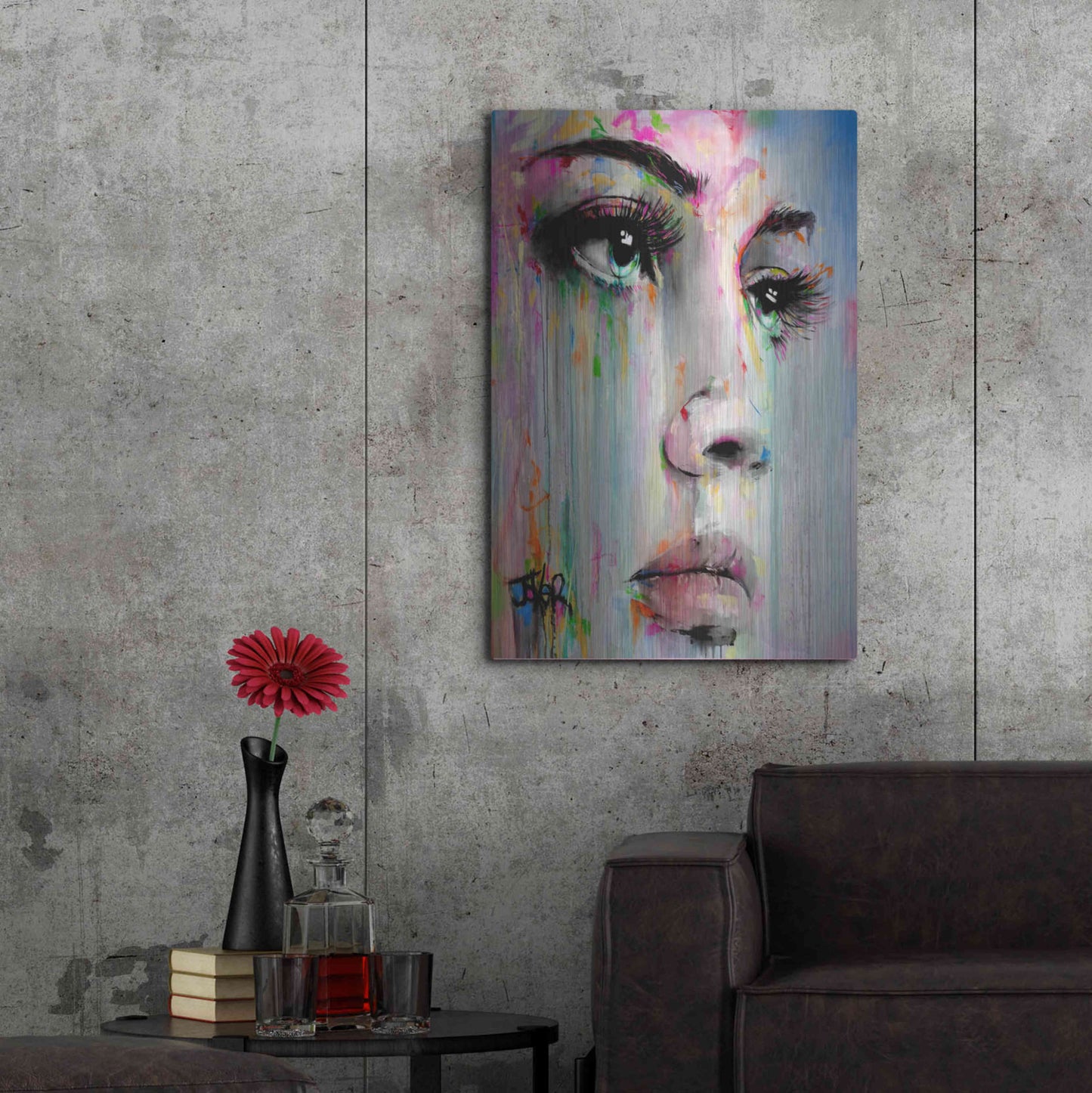 Luxe Metal Art 'Home' by Loui Jover, Metal Wall Art,24x36