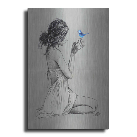 Luxe Metal Art 'Hope And Pray' by Loui Jover, Metal Wall Art