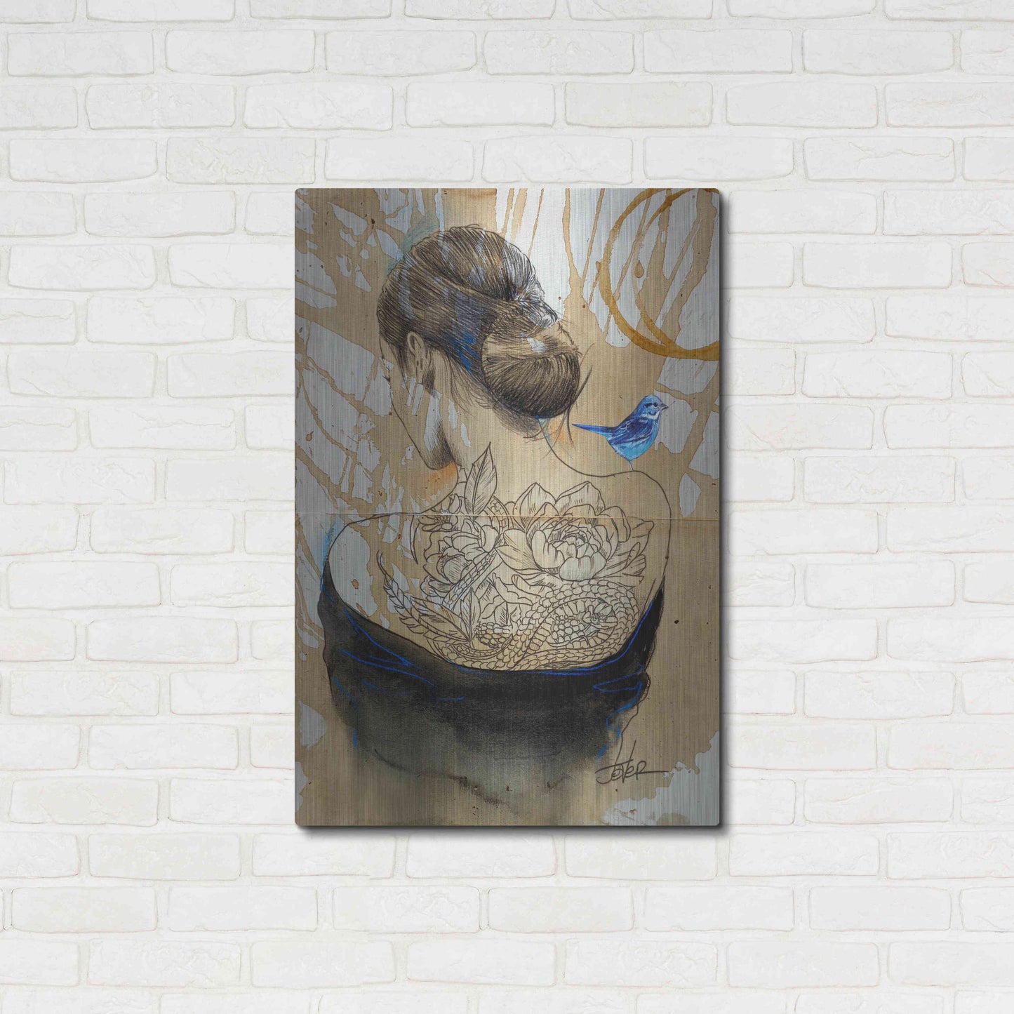 Luxe Metal Art 'Hope Happens' by Loui Jover, Metal Wall Art,24x36