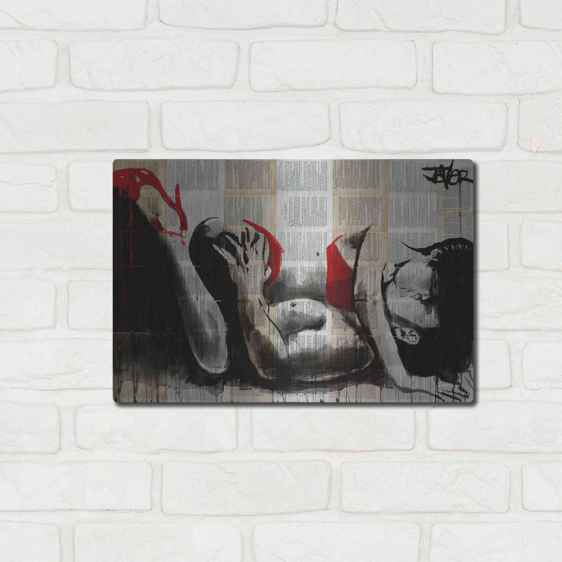 Luxe Metal Art 'Lust In Red' by Loui Jover, Metal Wall Art,16x12