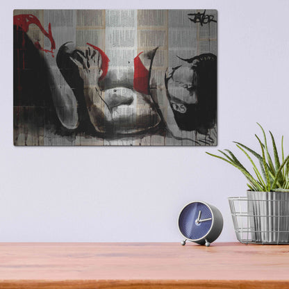 Luxe Metal Art 'Lust In Red' by Loui Jover, Metal Wall Art,16x12