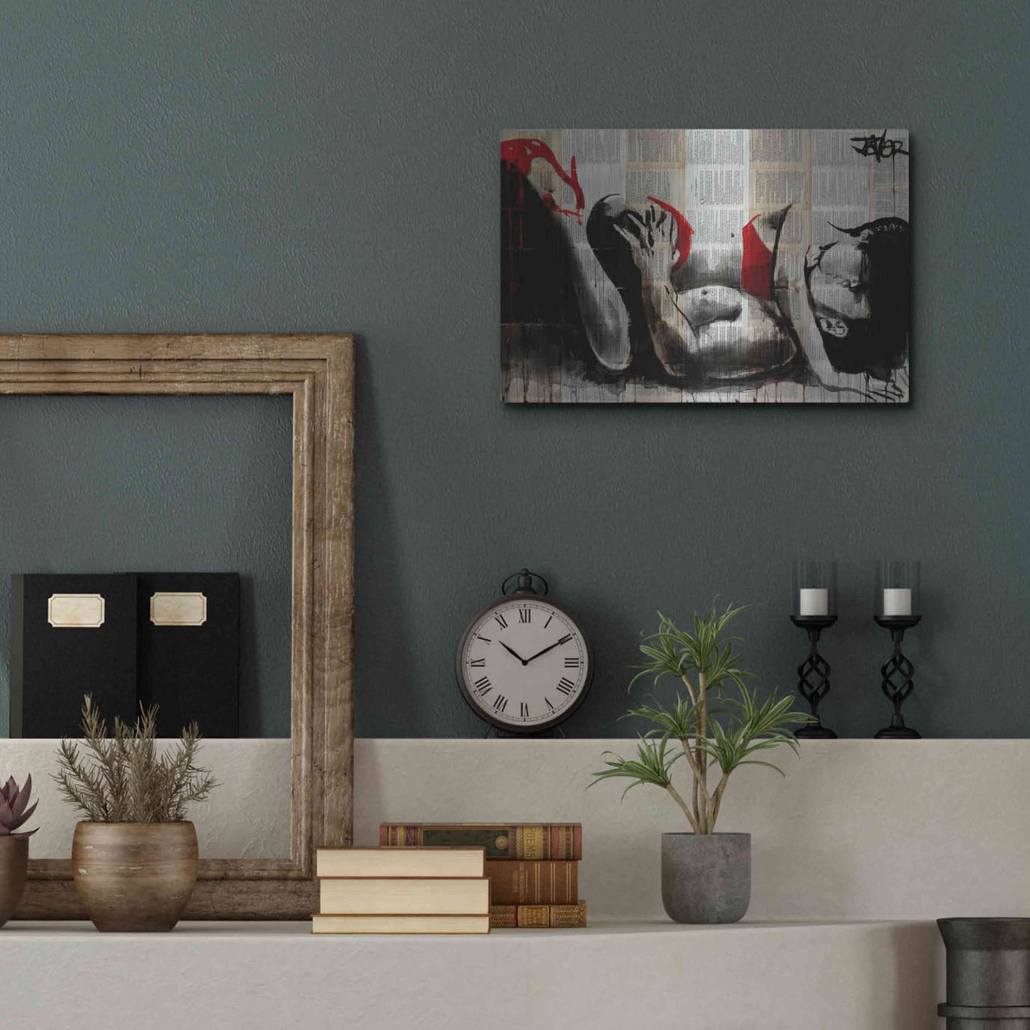 Luxe Metal Art 'Lust In Red' by Loui Jover, Metal Wall Art,16x12