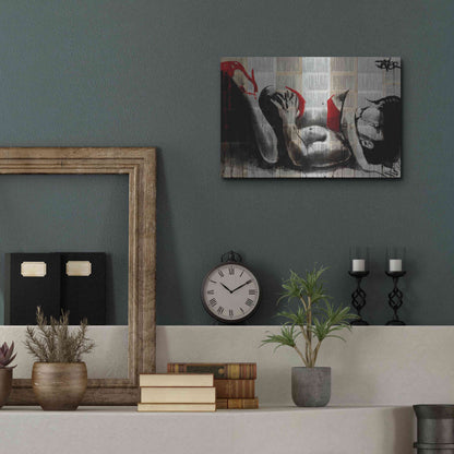 Luxe Metal Art 'Lust In Red' by Loui Jover, Metal Wall Art,16x12