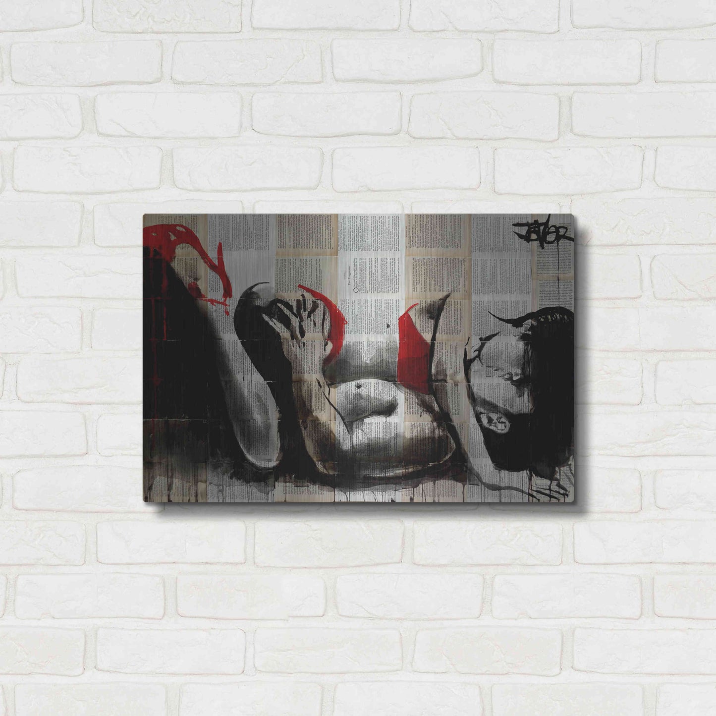 Luxe Metal Art 'Lust In Red' by Loui Jover, Metal Wall Art,24x16