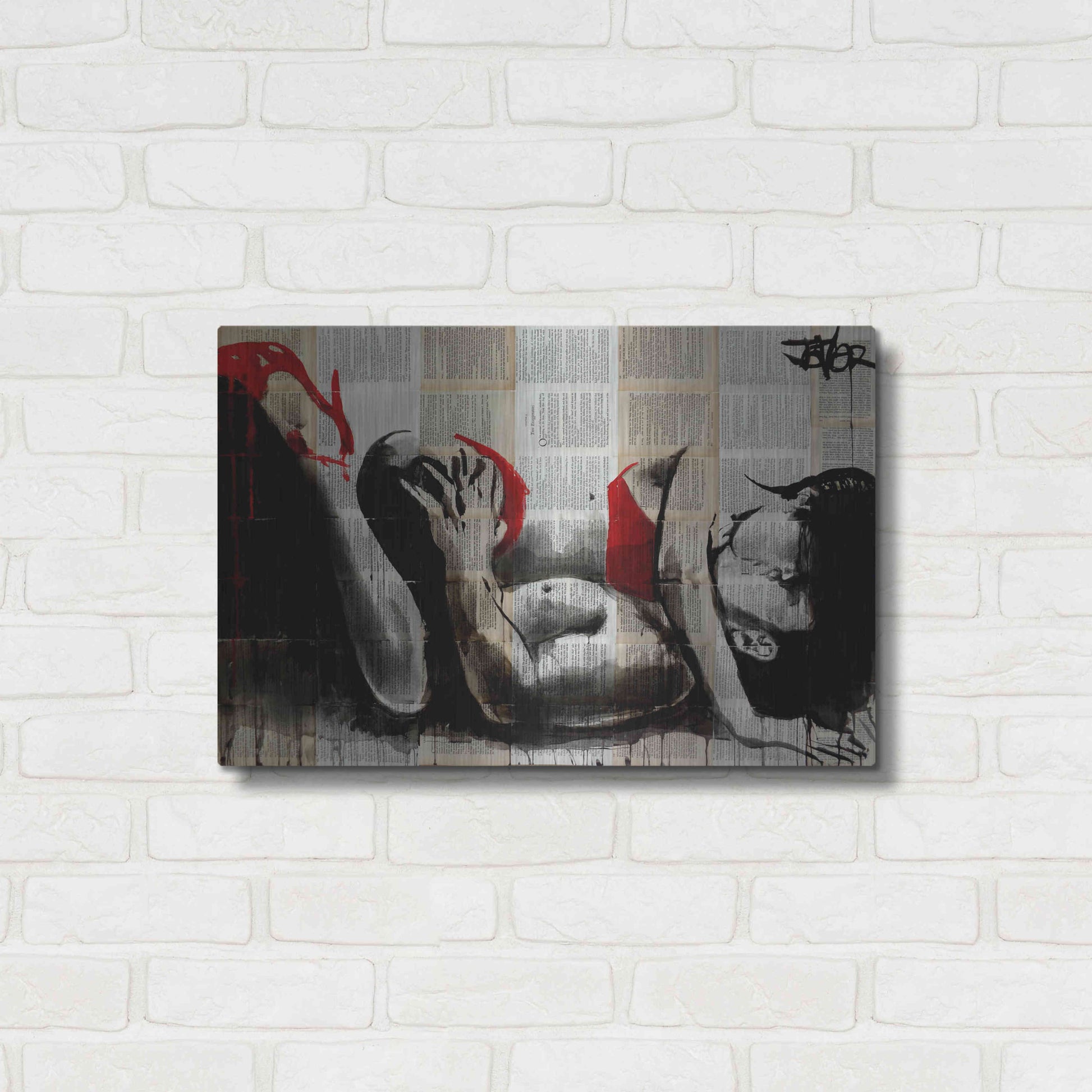 Luxe Metal Art 'Lust In Red' by Loui Jover, Metal Wall Art,24x16
