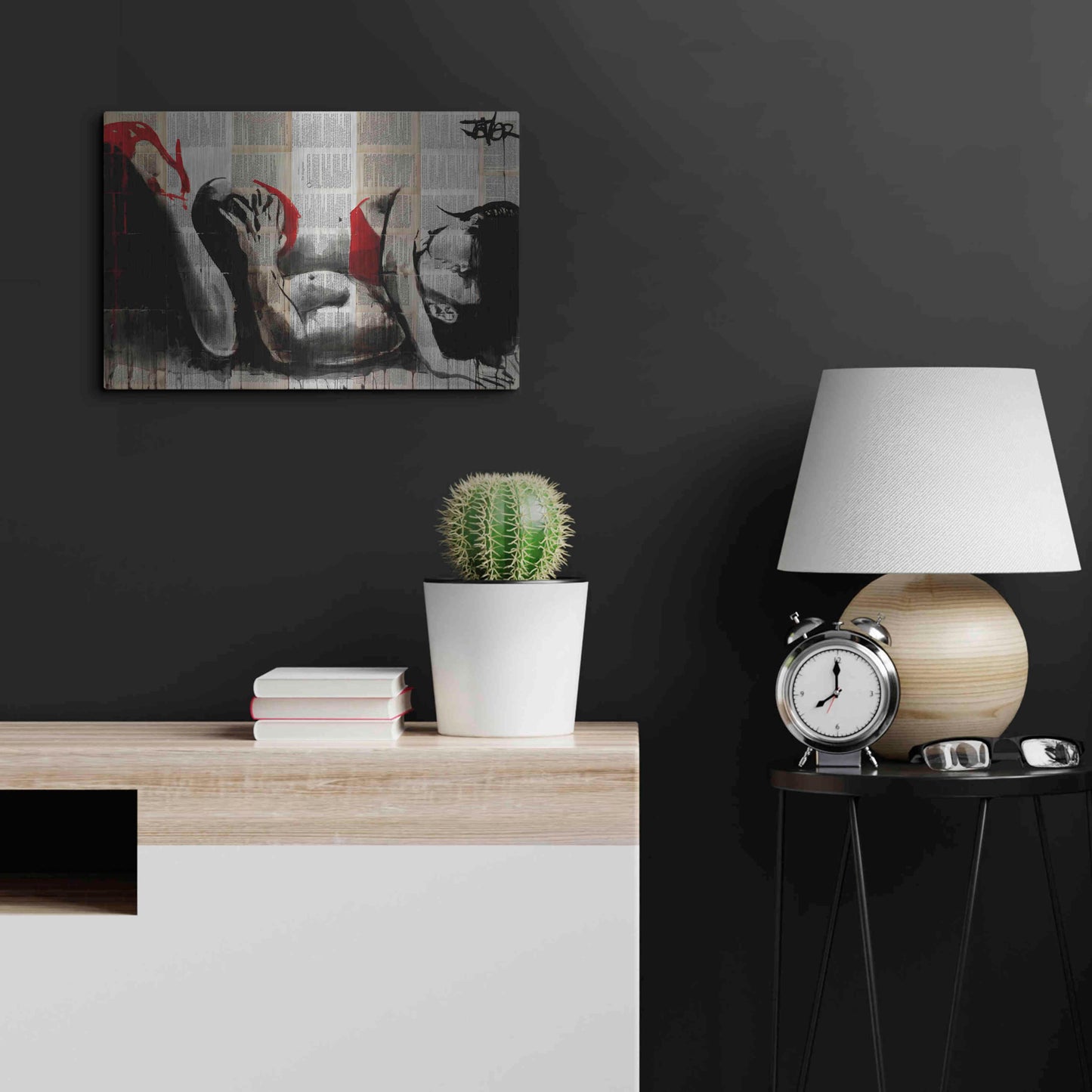 Luxe Metal Art 'Lust In Red' by Loui Jover, Metal Wall Art,24x16