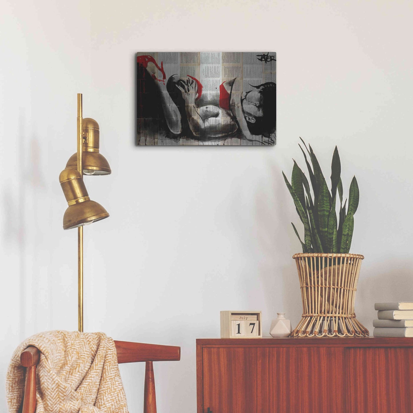 Luxe Metal Art 'Lust In Red' by Loui Jover, Metal Wall Art,24x16