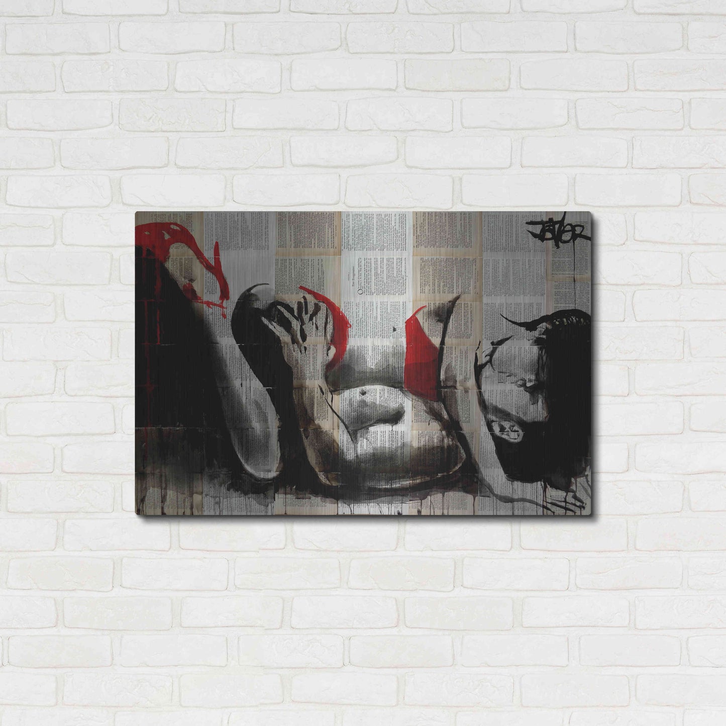 Luxe Metal Art 'Lust In Red' by Loui Jover, Metal Wall Art,36x24