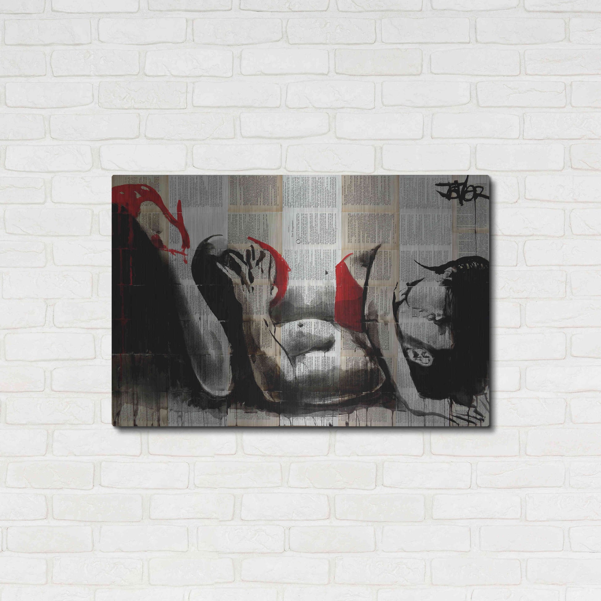 Luxe Metal Art 'Lust In Red' by Loui Jover, Metal Wall Art,36x24