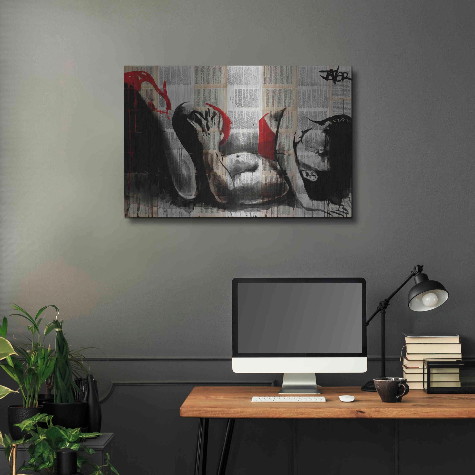 Luxe Metal Art 'Lust In Red' by Loui Jover, Metal Wall Art,36x24