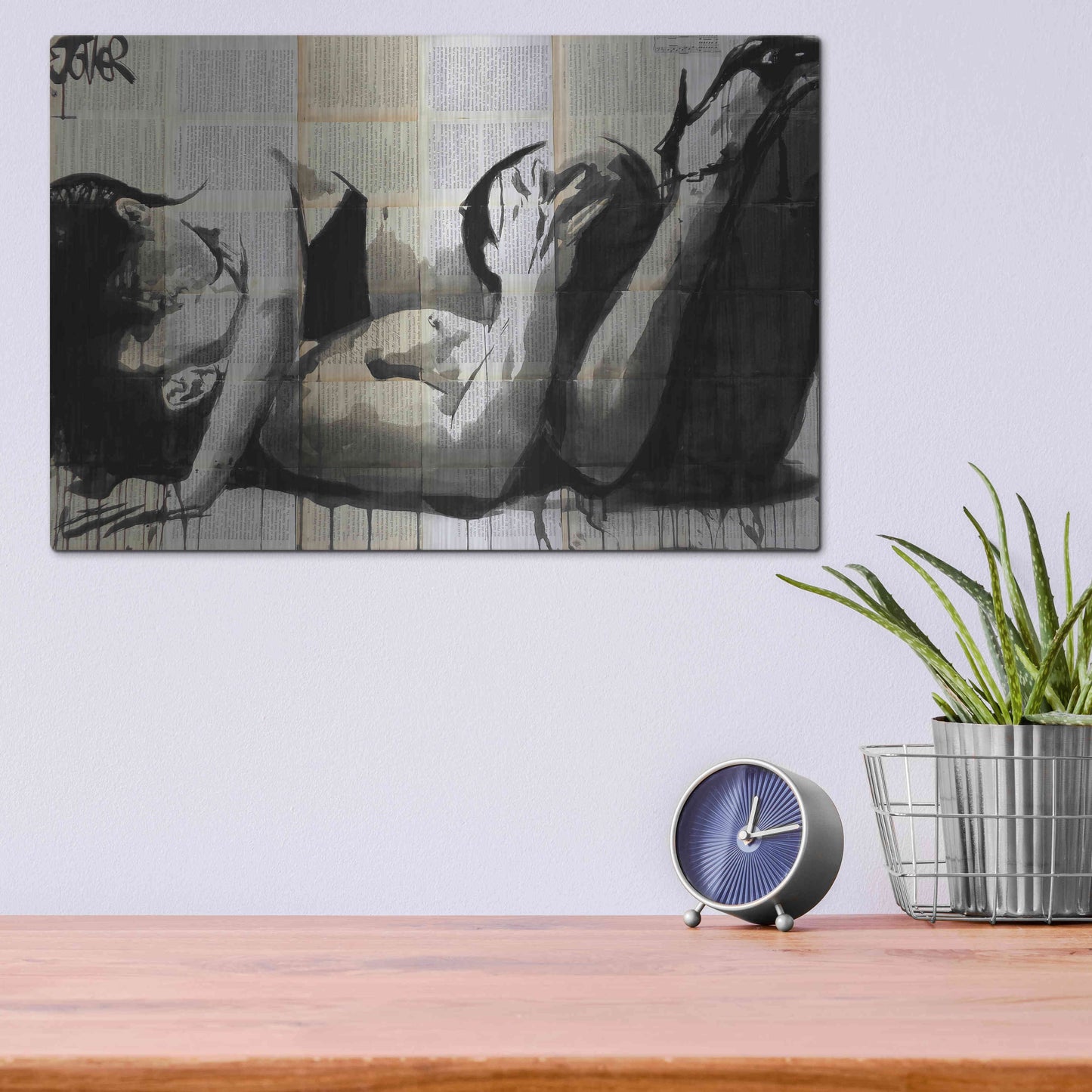 Luxe Metal Art 'Lust' by Loui Jover, Metal Wall Art,16x12