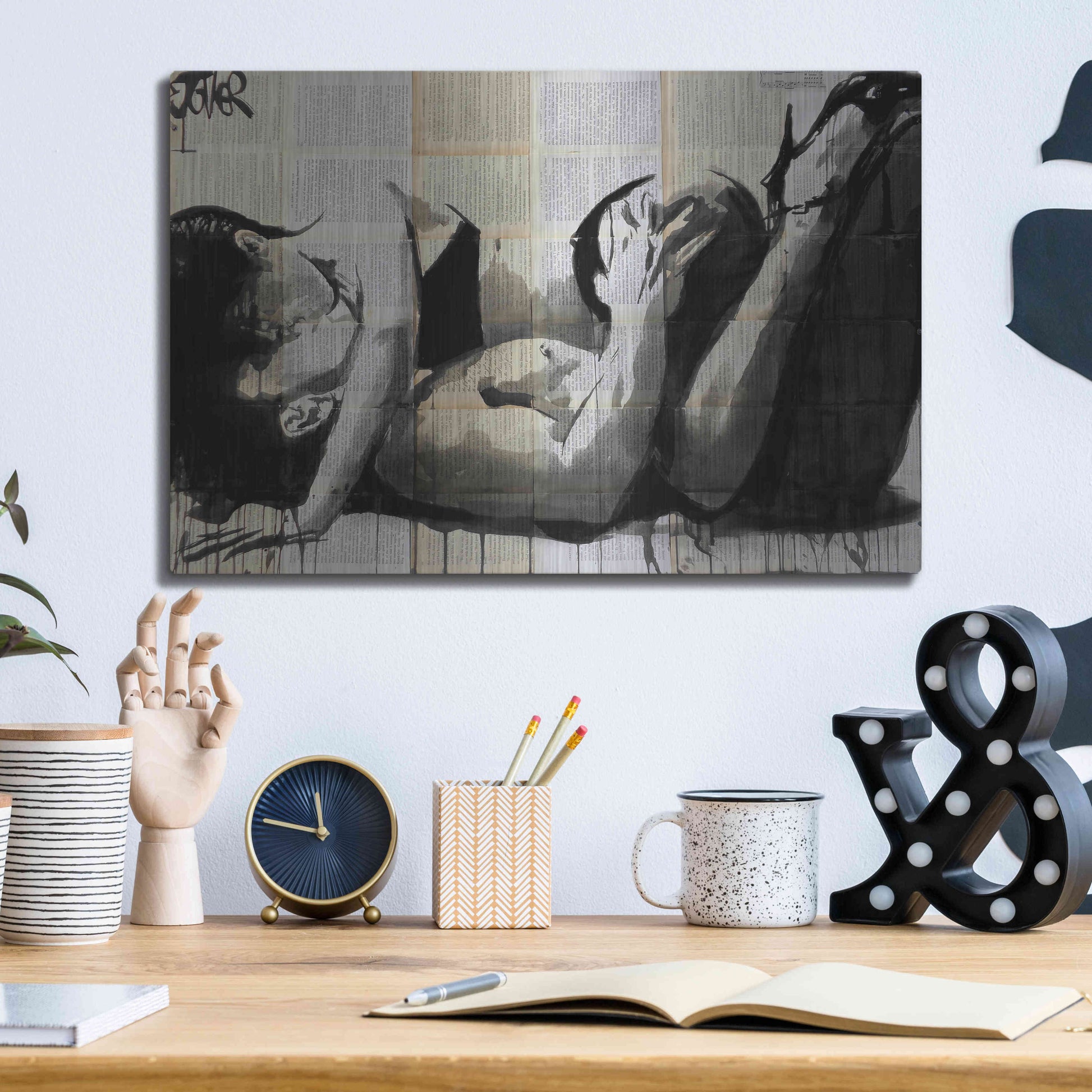 Luxe Metal Art 'Lust' by Loui Jover, Metal Wall Art,16x12