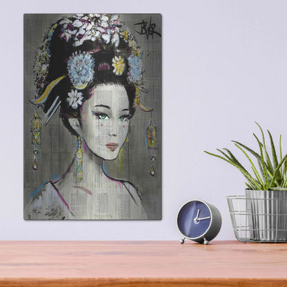 Luxe Metal Art 'Nian Zhen' by Loui Jover, Metal Wall Art,12x16