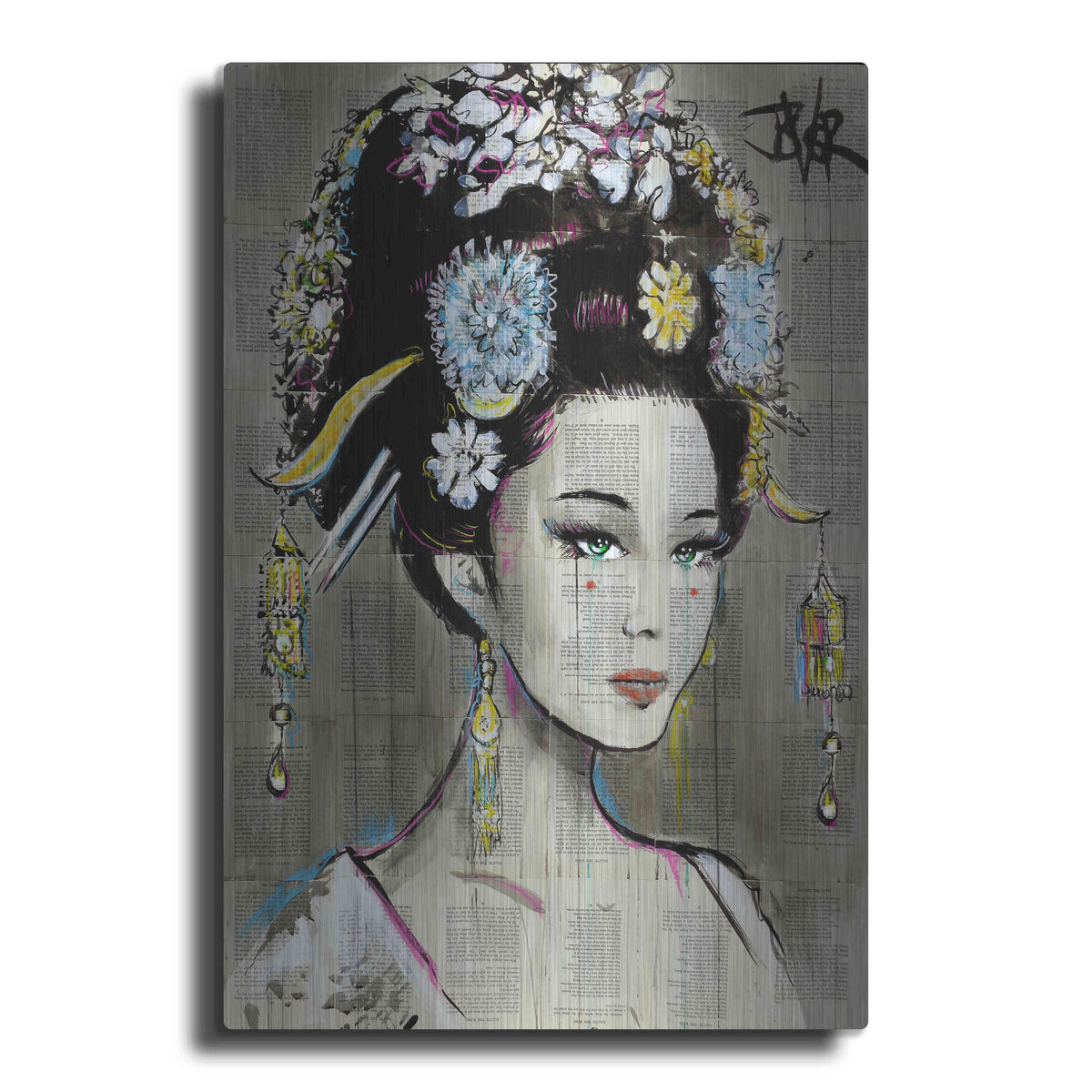 Luxe Metal Art 'Nian Zhen' by Loui Jover, Metal Wall Art