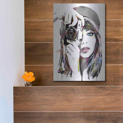 Luxe Metal Art 'Take That1' by Loui Jover, Metal Wall Art,12x16