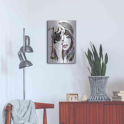 Luxe Metal Art 'Take That1' by Loui Jover, Metal Wall Art,16x24