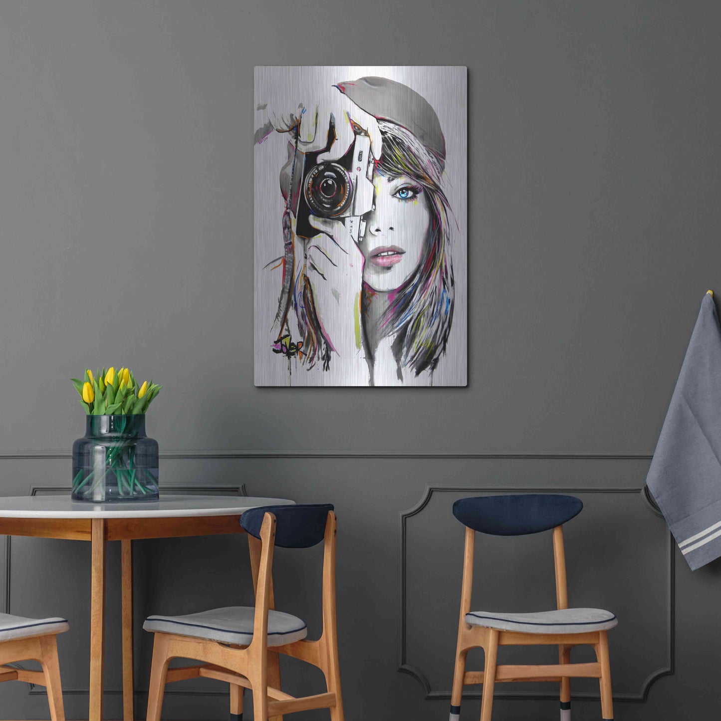 Luxe Metal Art 'Take That1' by Loui Jover, Metal Wall Art,24x36