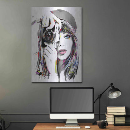 Luxe Metal Art 'Take That1' by Loui Jover, Metal Wall Art,24x36