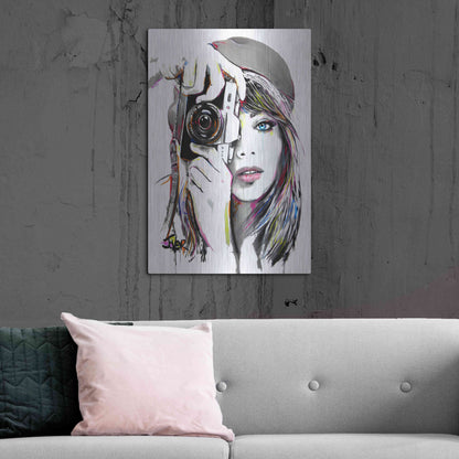 Luxe Metal Art 'Take That1' by Loui Jover, Metal Wall Art,24x36