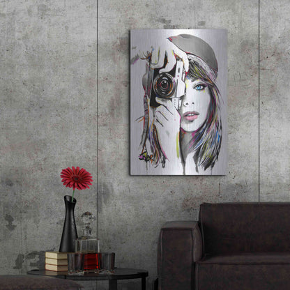 Luxe Metal Art 'Take That1' by Loui Jover, Metal Wall Art,24x36