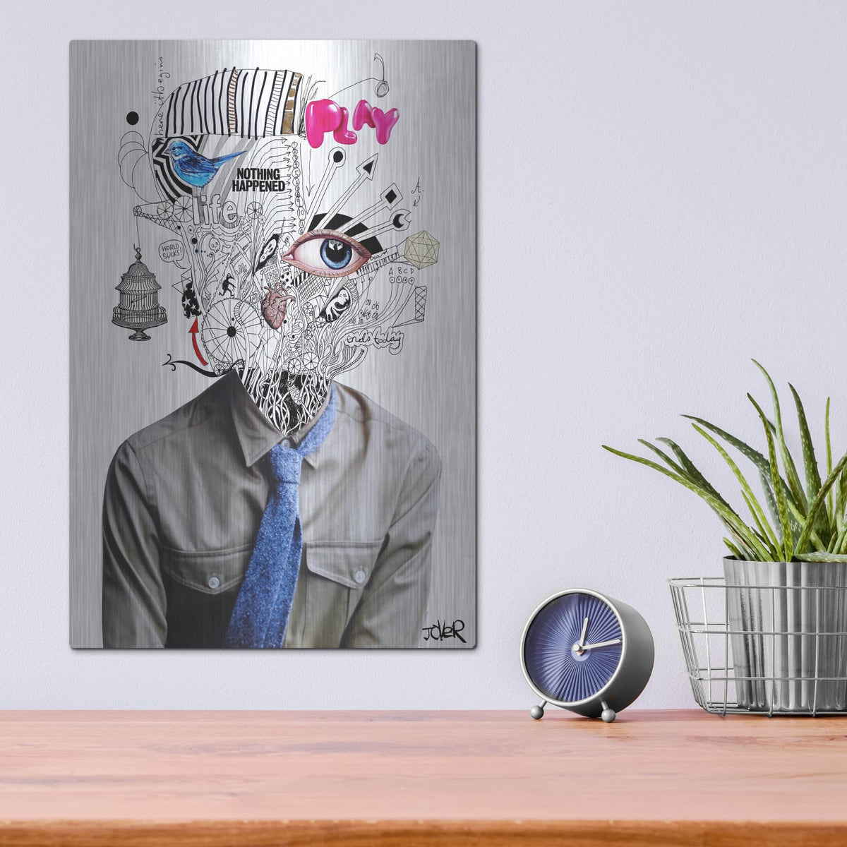 'The Introspect' by Loui Jover – Metal Wall Art, 12x16 room view