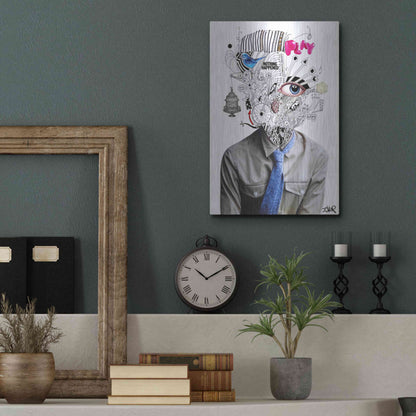 Luxe Metal Art 'The Introspect' by Loui Jover, Metal Wall Art,12x16