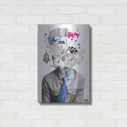 Luxe Metal Art 'The Introspect' by Loui Jover, Metal Wall Art,16x24