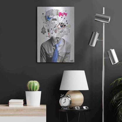 Luxe Metal Art 'The Introspect' by Loui Jover, Metal Wall Art,16x24