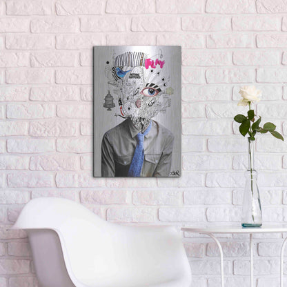 Luxe Metal Art 'The Introspect' by Loui Jover, Metal Wall Art,16x24