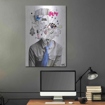 Luxe Metal Art 'The Introspect' by Loui Jover, Metal Wall Art,24x36