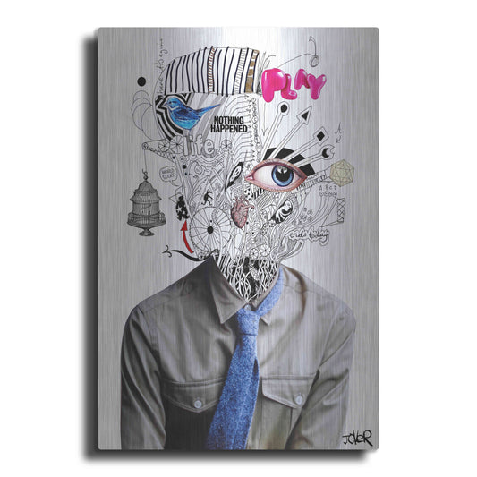 Luxe Metal Art 'The Introspect' by Loui Jover, Metal Wall Art