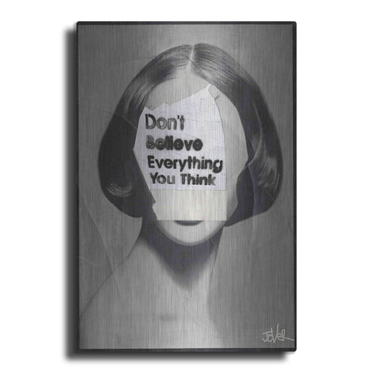 Luxe Metal Art 'Think' by Loui Jover, Metal Wall Art