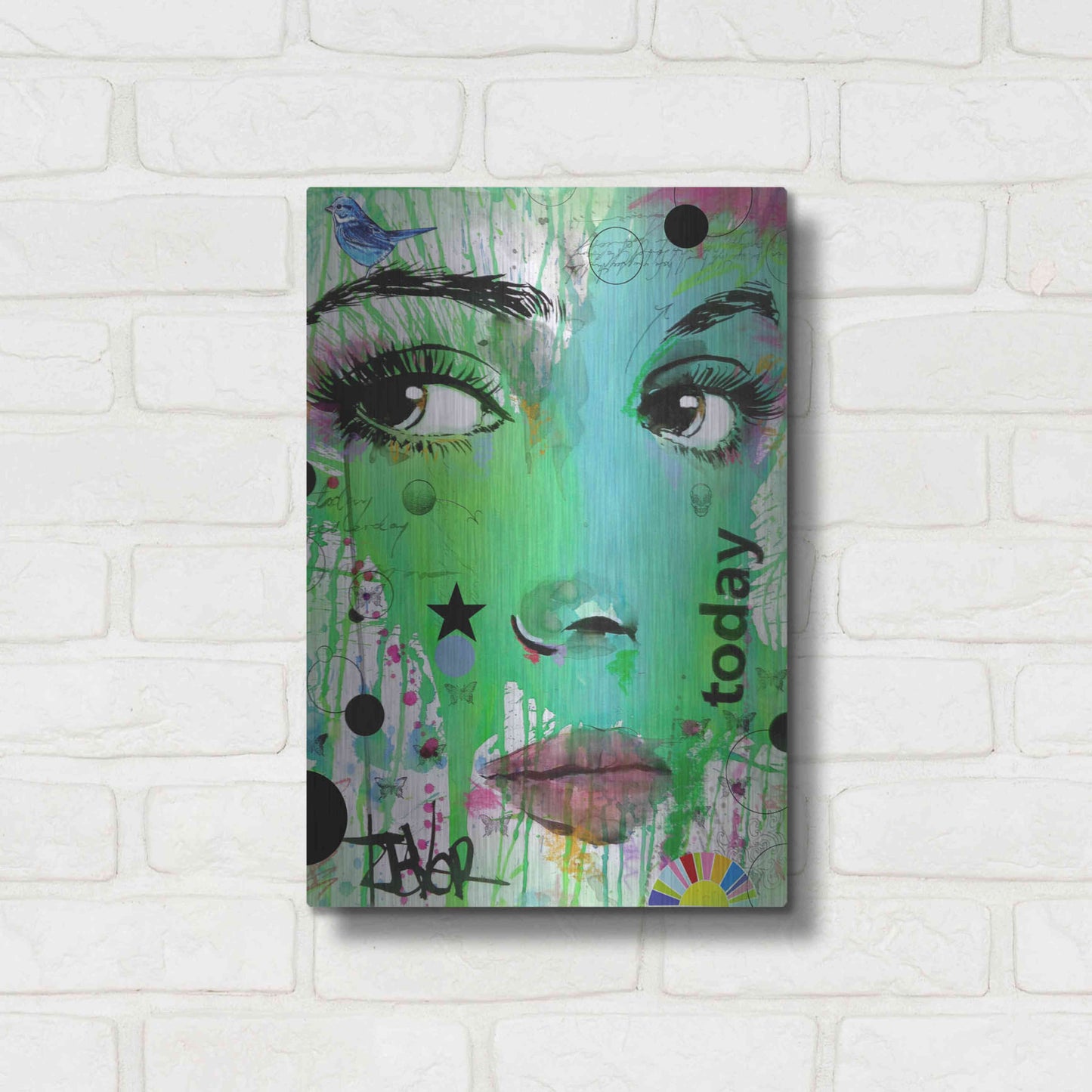 Luxe Metal Art 'Today' by Loui Jover, Metal Wall Art,12x16