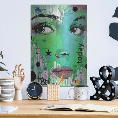 Luxe Metal Art 'Today' by Loui Jover, Metal Wall Art,12x16