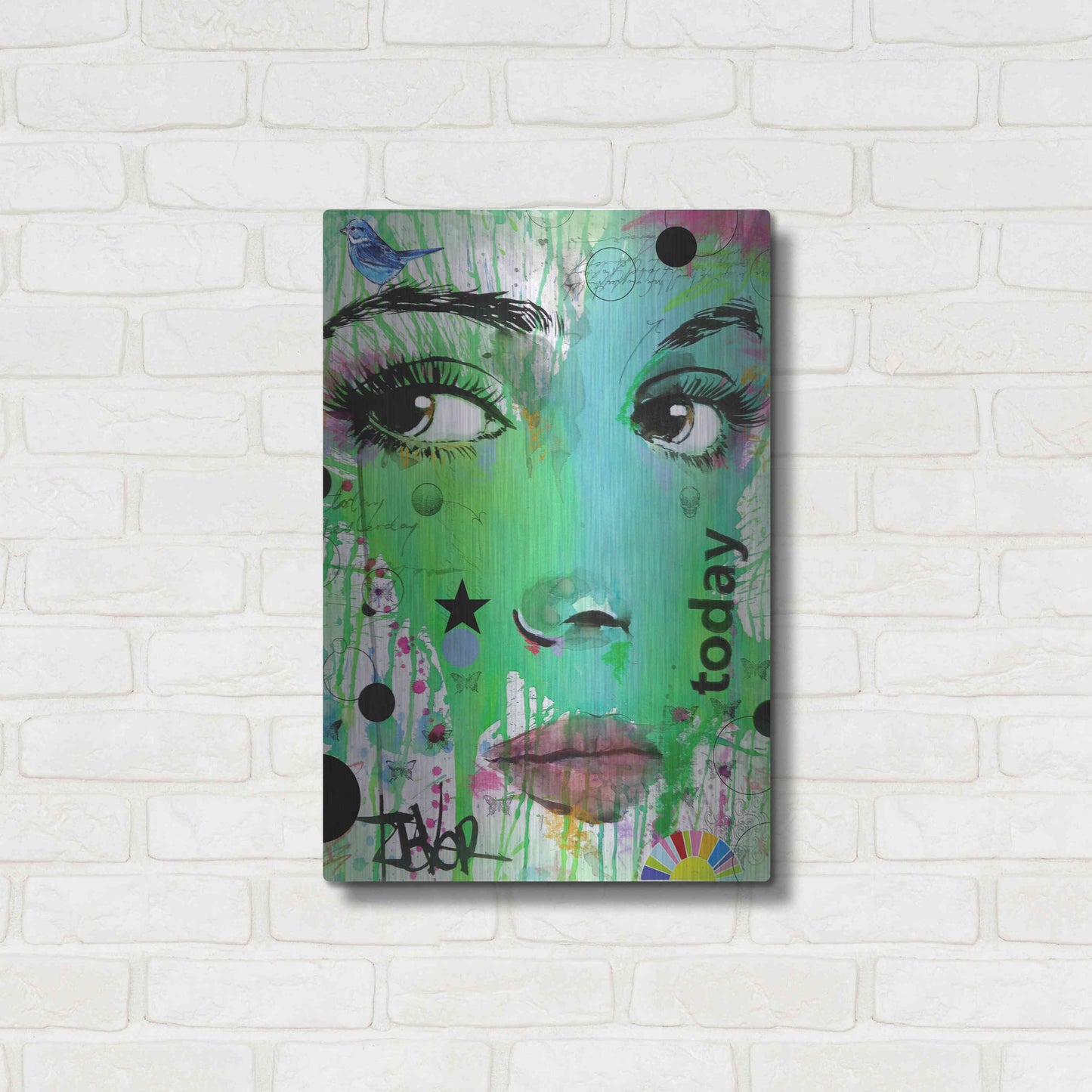 Luxe Metal Art 'Today' by Loui Jover, Metal Wall Art,16x24