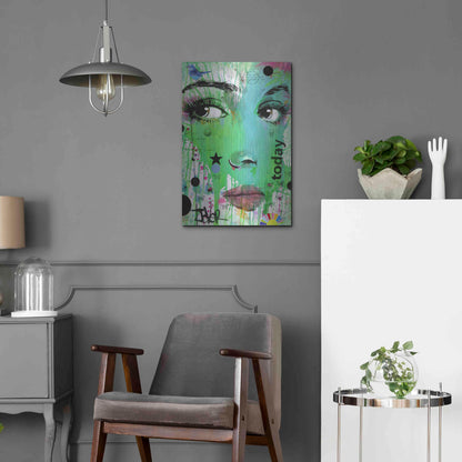 Luxe Metal Art 'Today' by Loui Jover, Metal Wall Art,16x24