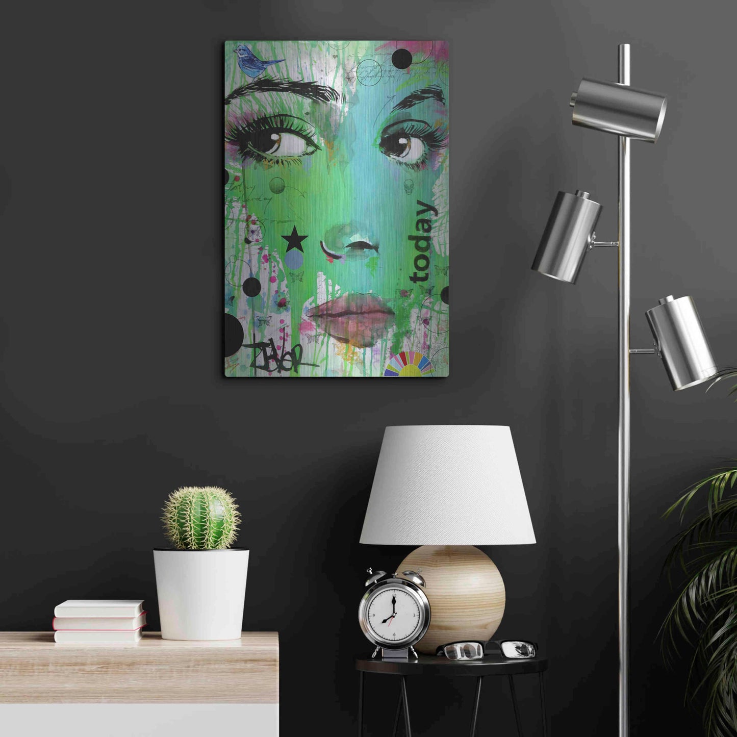 Luxe Metal Art 'Today' by Loui Jover, Metal Wall Art,16x24