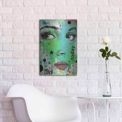Luxe Metal Art 'Today' by Loui Jover, Metal Wall Art,16x24