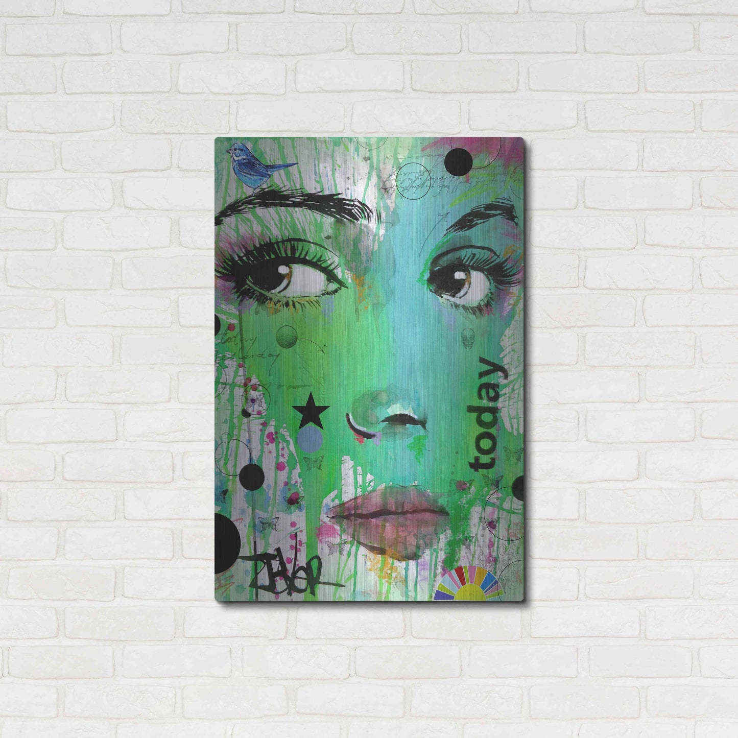 Luxe Metal Art 'Today' by Loui Jover, Metal Wall Art,24x36
