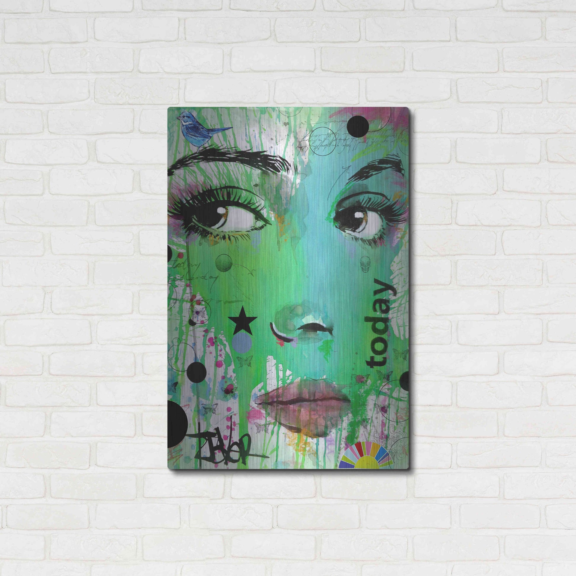 Luxe Metal Art 'Today' by Loui Jover, Metal Wall Art,24x36