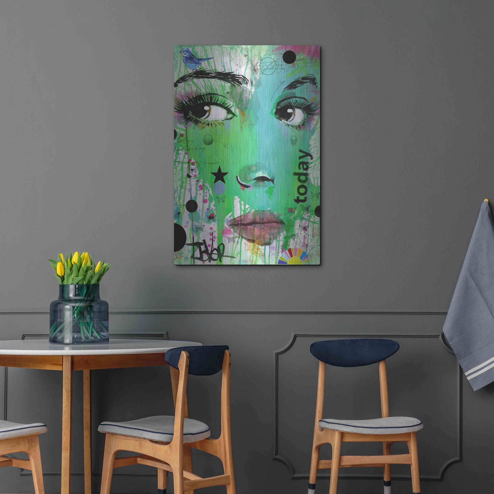 Luxe Metal Art 'Today' by Loui Jover, Metal Wall Art,24x36