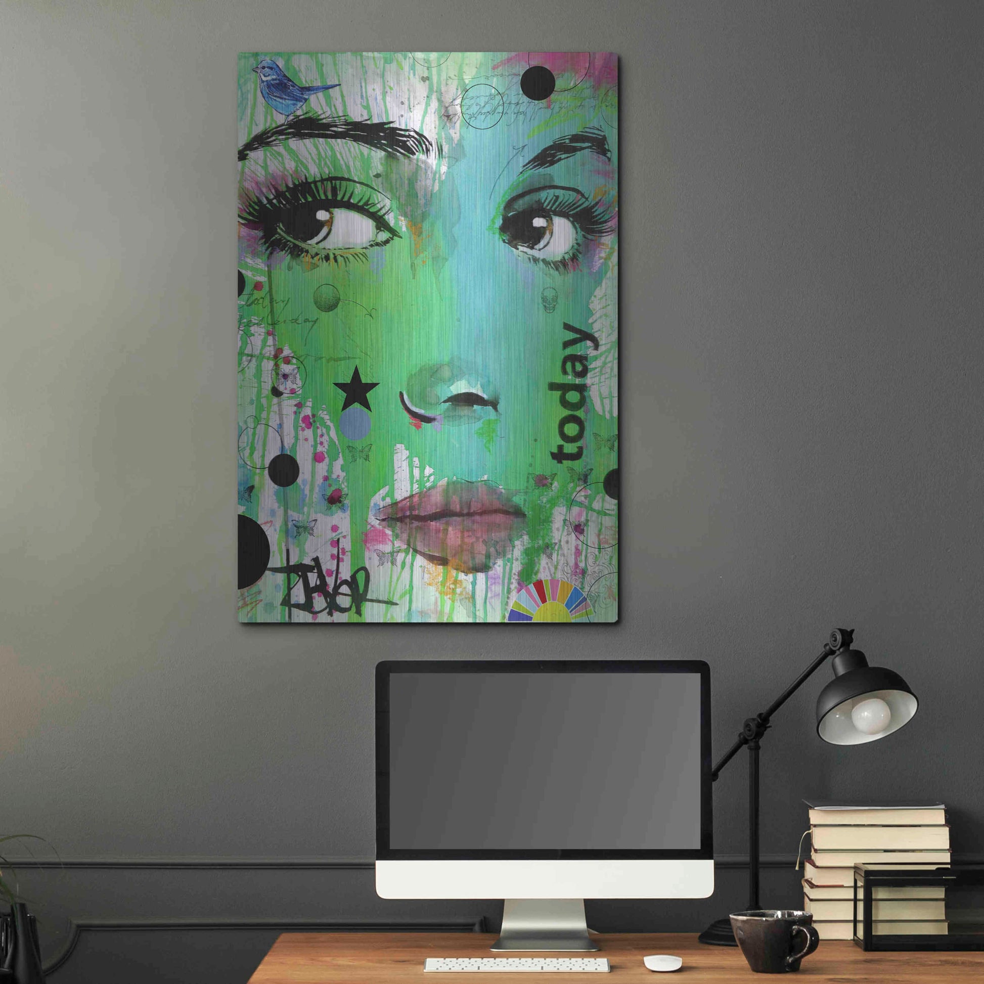 Luxe Metal Art 'Today' by Loui Jover, Metal Wall Art,24x36