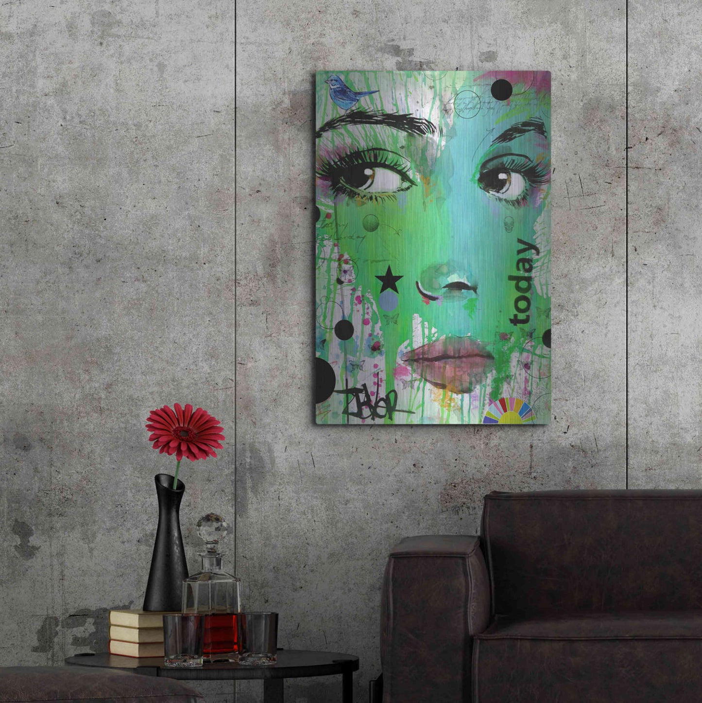 Luxe Metal Art 'Today' by Loui Jover, Metal Wall Art,24x36