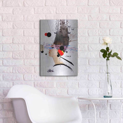 Luxe Metal Art 'Type A' by Loui Jover, Metal Wall Art,16x24