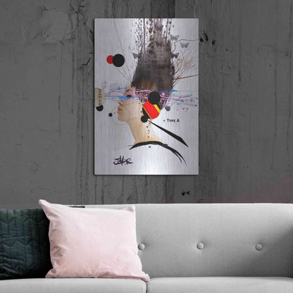 Luxe Metal Art 'Type A' by Loui Jover, Metal Wall Art,24x36