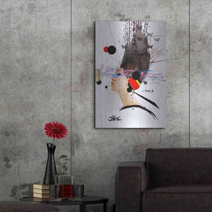 Luxe Metal Art 'Type A' by Loui Jover, Metal Wall Art,24x36