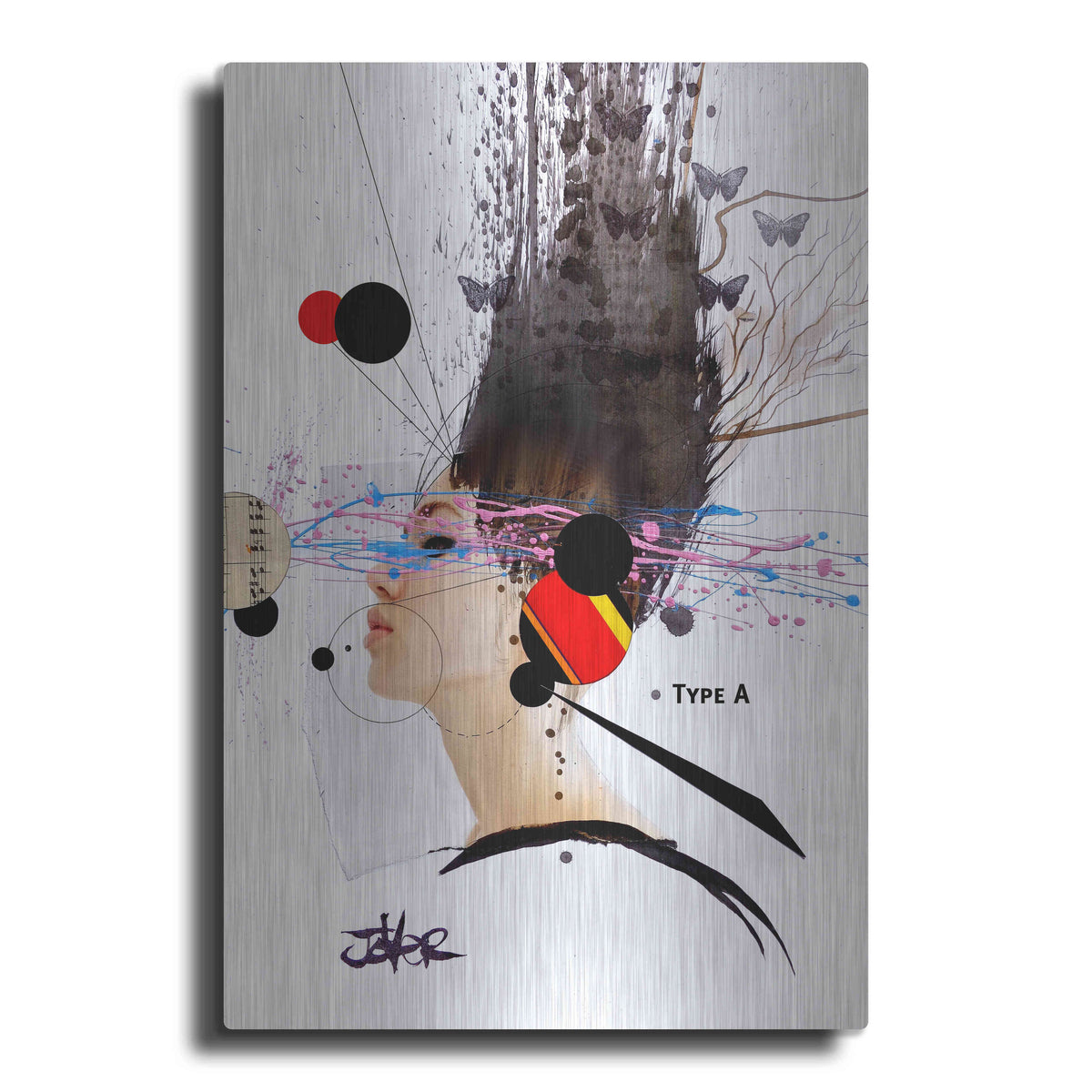 Luxe Metal Art 'Type A' by Loui Jover, Metal Wall Art