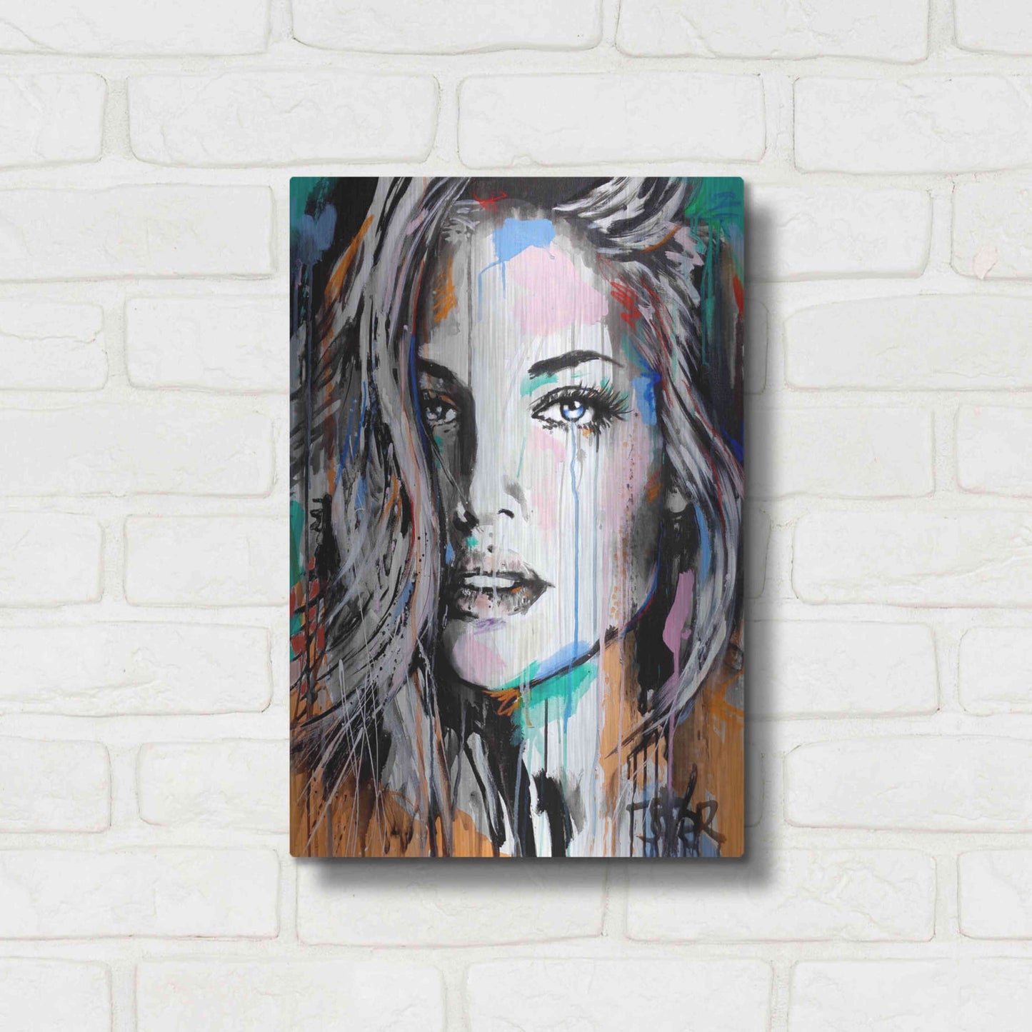 Luxe Metal Art 'Valery' by Loui Jover, Metal Wall Art,12x16